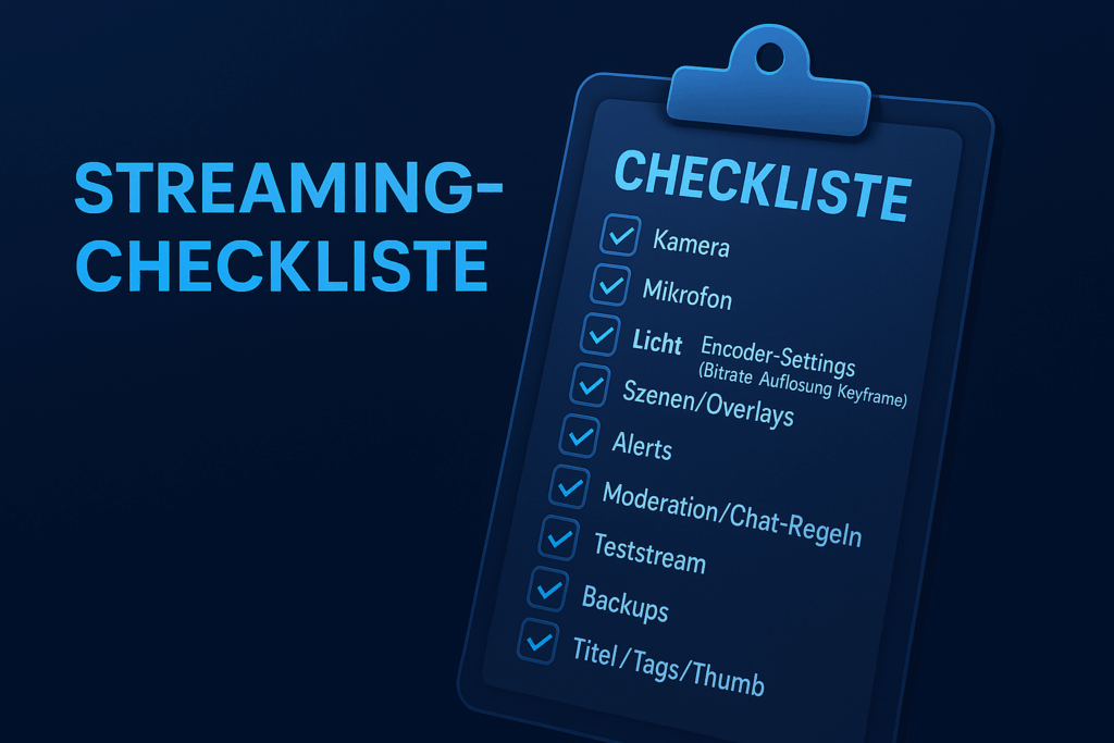 Streaming Checkliste